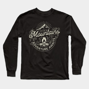 Mountains. Adventure awaits Long Sleeve T-Shirt